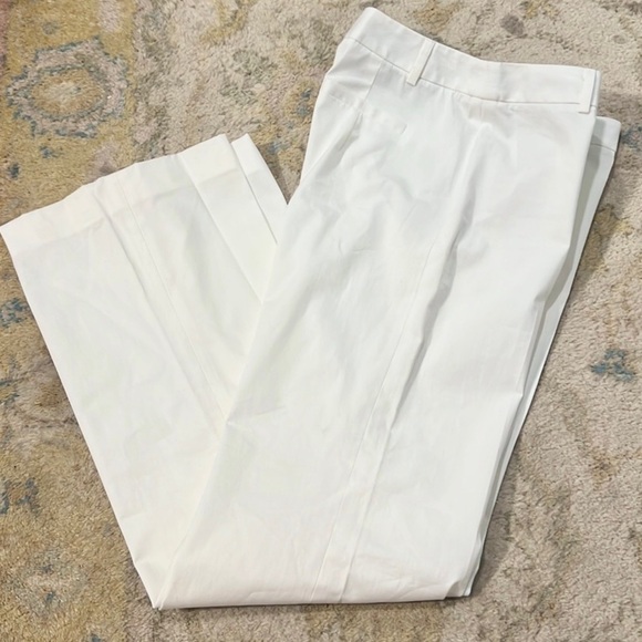 Milly,Luxury Clothier, White Belled Pants Made From Rich Italian Fabric, EUC, 2 - Picture 1 of 10